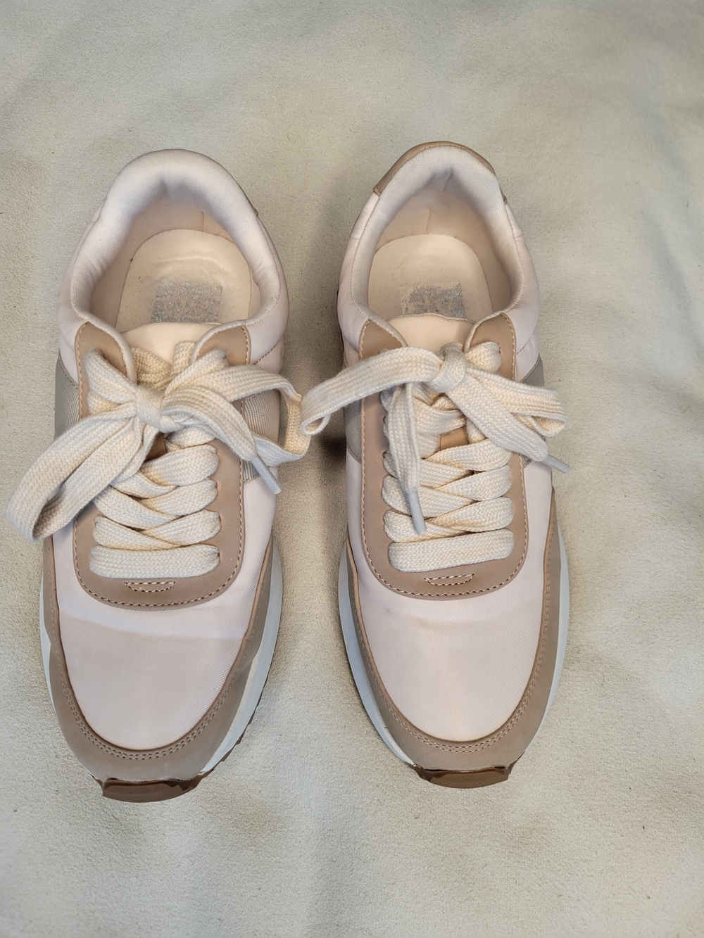 DV by Dolce Vita Breela Sneakers Women 6.5 Blush Pink Tan Retro Lace Up